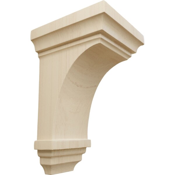 Ekena Millwork 3 1/2"W x 3 3/4"D x 6"H Mini Jefferson Wood Corbel, Rubberwood CORW03X03X06JERW - main